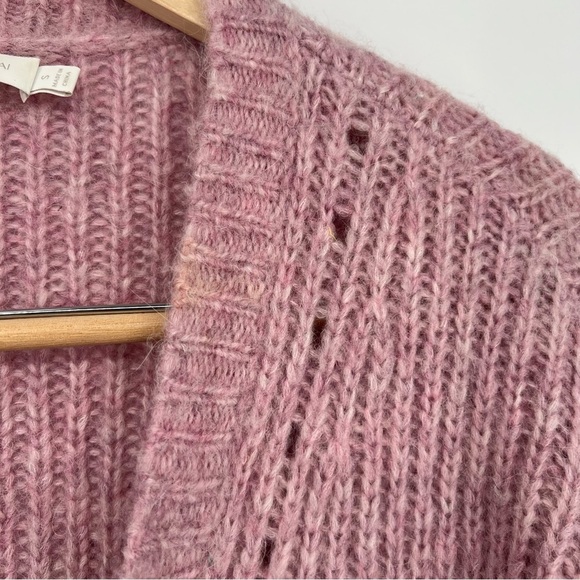 Jonathan Simkai Reagan Cardigan in Lilac Melange - Picture 7 of 16